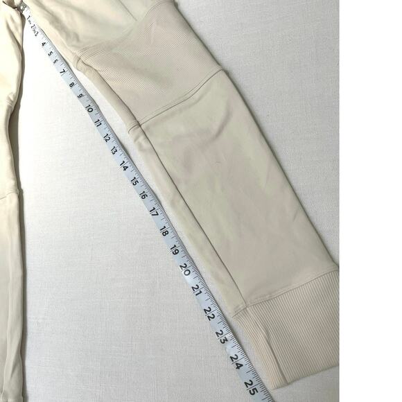 Alo yoga jogger high waisted ribbed knee and hem cropped leggings Size XS bone - Picture 8 of 11